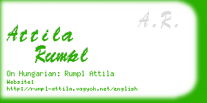 attila rumpl business card